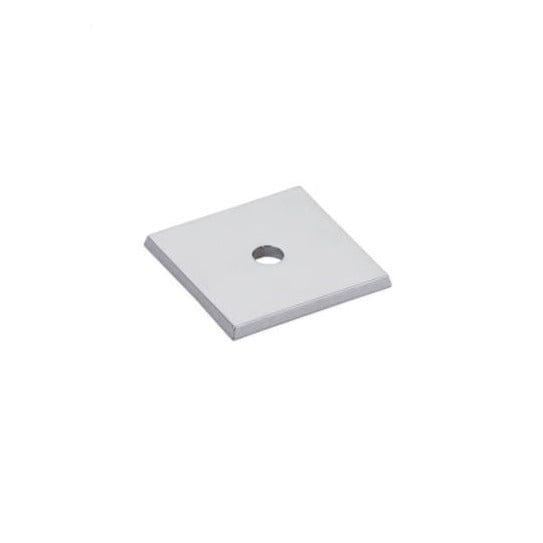 Emtek Art Deco Square 1 1/8" Backplate in Polished Chrome