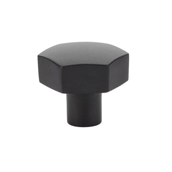 Emtek Mod Hex 1 1/2" Cabinet Knob in Flat Black