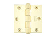 Emtek 91013 3-1/2" Square Corners Residential Plain Bearing in Polished Brass