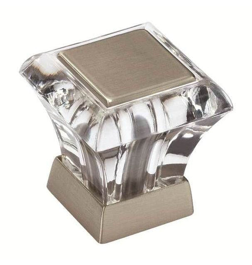 Amerock Abernathy 1 1/16" Crystal Cabinet Knob in Satin Nickel