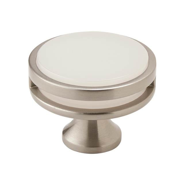 Amerock Oberon 1 3/4" Cabinet Knob Frosted in Satin Nickel