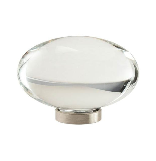 Amerock Glacio 1 3/4" Cabinet Knob Crystal Satin Nickel
