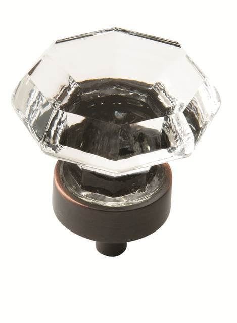 Amerock Traditional Classics 1 5/16" Cabinet Knob Crystal Oil Rubbed Bronze