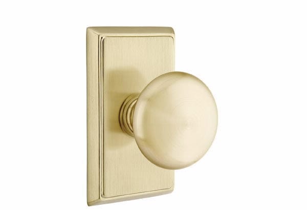 Rectangular Rosset Emtek Providence Knob with Rectangular Rosette — Buy Fine Solid Brass ...
