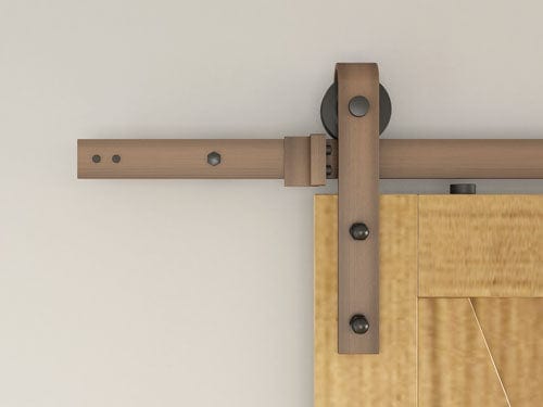 Orca 6' Flat Track Barn Door Kit With Traditional Drop Hanger