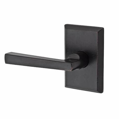 Baldwin Reserve Taper Lever With Rustic Square Rose